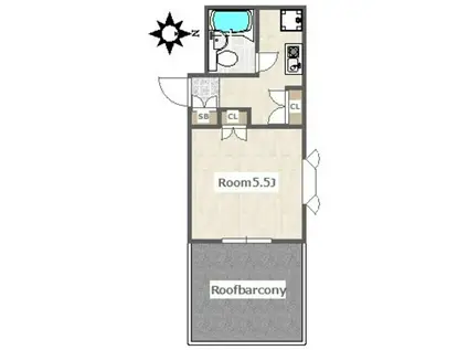 TOP長津田第2(ワンルーム/3階)の間取り写真