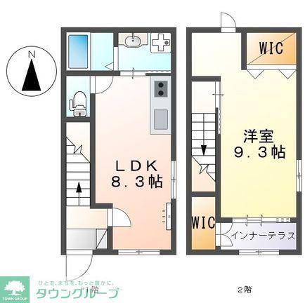 エターナルII(1LDK/2階)の間取り写真