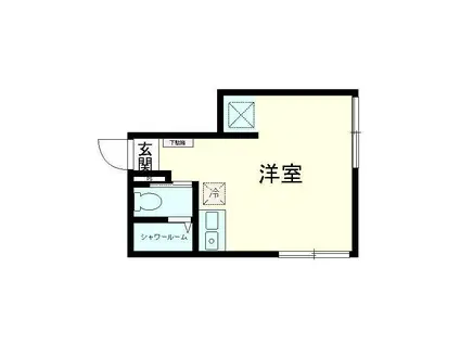 BS二葉レジデンスB棟(ワンルーム/1階)の間取り写真