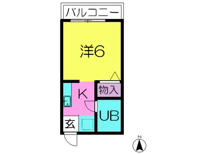 GM 1(1K/3階)の間取り写真