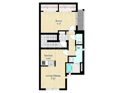 クレア新井(1LDK/3階)の間取り写真