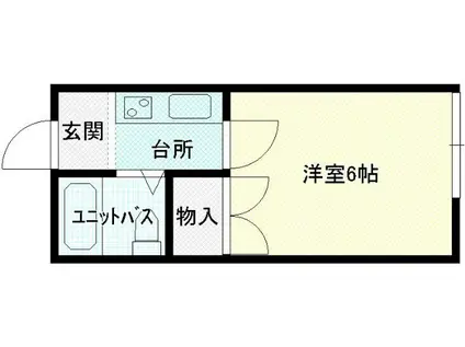 コーポ渡辺(1K/1階)の間取り写真