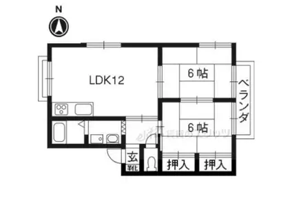 エクセレンス誠和I番館(2LDK/2階)の間取り写真