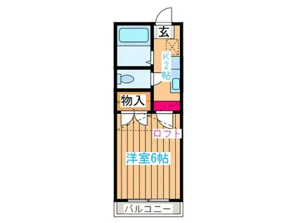 アーバンシティ中山(1K/1階)の間取り写真