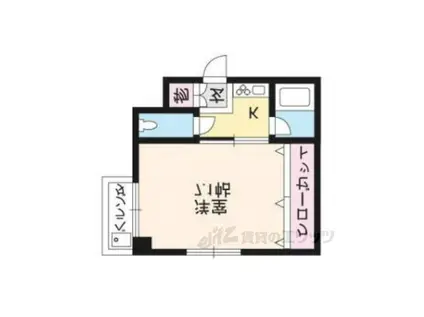TAISEI都(1K/2階)の間取り写真