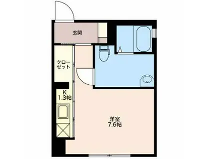 アルボあがた(ワンルーム/2階)の間取り写真