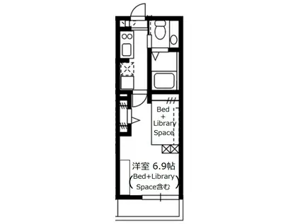 ベルII・ハイツ(1K/2階)の間取り写真