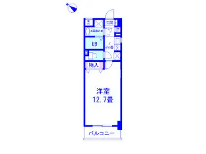 シャルマン溝の口(1K/3階)の間取り写真