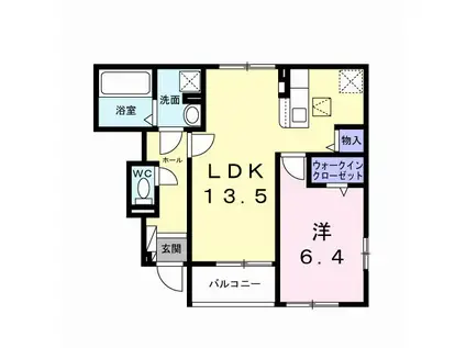 カーサ セレーノ(1LDK/1階)の間取り写真