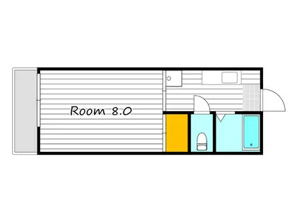 サンハイム野上(1DK/2階)の間取り写真
