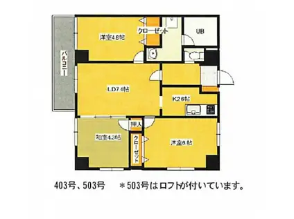 マルダイビル(3LDK/5階)の間取り写真