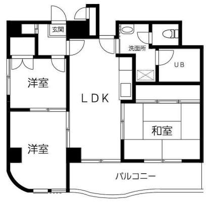 第3小池ビル(3LDK/7階)の間取り写真
