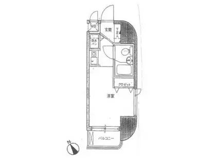 シティハイツ新大塚(ワンルーム/7階)の間取り写真
