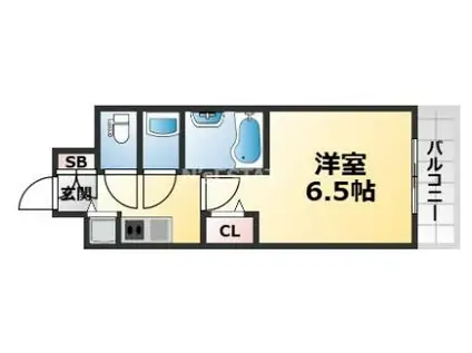 スワンズシティ神戸ウエスト(1K/4階)の間取り写真