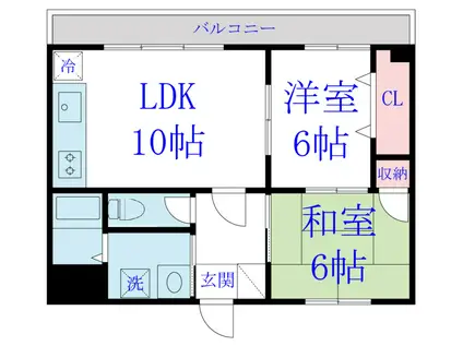 パークハイム63(2LDK/4階)の間取り写真