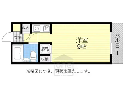 ペディマリー箕面1(1K/1階)の間取り写真