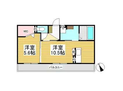 グラン ソフィア(1LDK/1階)の間取り写真