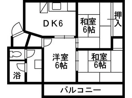 ローズハイツ(3DK/1階)の間取り写真