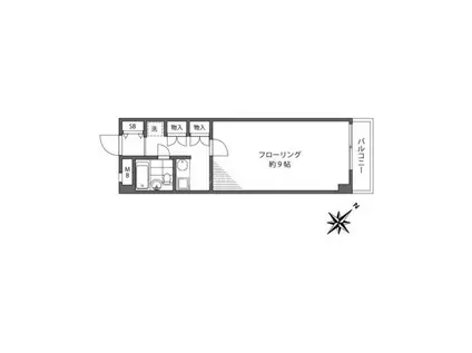 ル・レーヴ笹塚(1K/3階)の間取り写真
