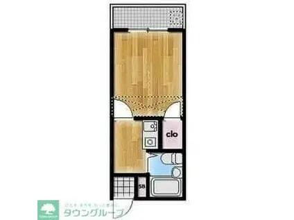 レオ浦和(1K/2階)の間取り写真