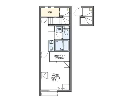 フィロ前沢宿I(1K/2階)の間取り写真