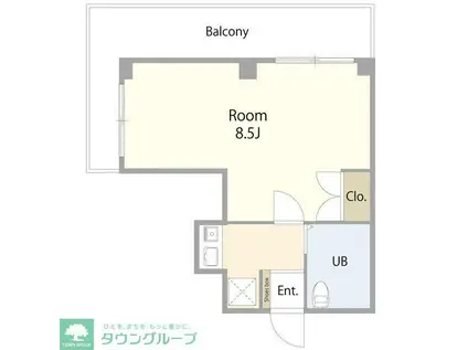 メゾンマロニエ(1K/4階)の間取り写真