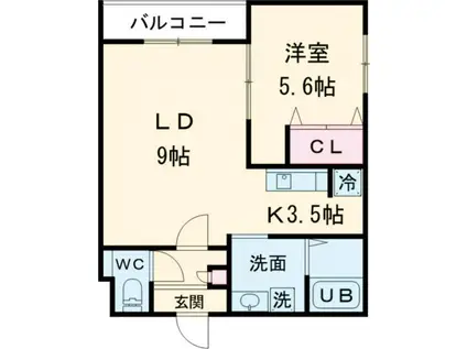 LE CHAT NOIRII(1LDK/3階)の間取り写真