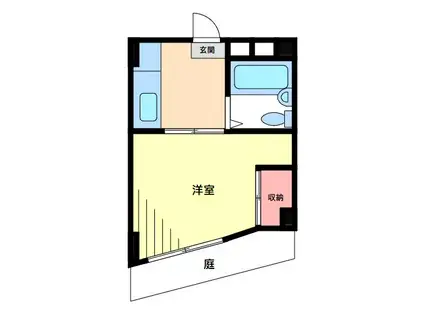 ジュウコウハイツ(1K/1階)の間取り写真