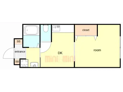 メゾン ド セイゲツ(1DK/1階)の間取り写真