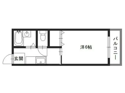 サンライフ宮前(1K/2階)の間取り写真