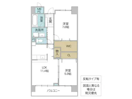 アーデントハウス元吉田(2LDK/2階)の間取り写真
