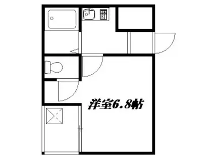 ジオナ新大阪(1K/6階)の間取り写真