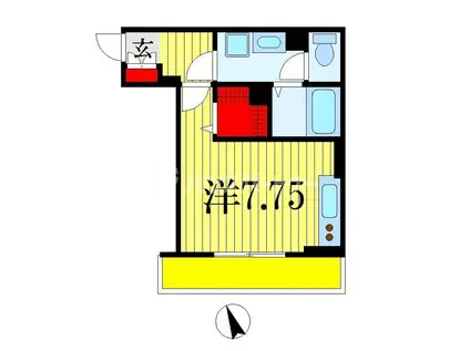 CASAFELICE(ワンルーム/3階)の間取り写真