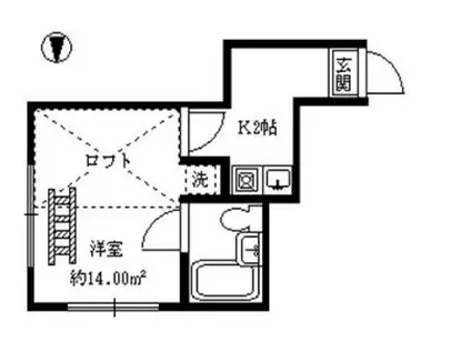 ライフピア都立家政(1K/1階)の間取り写真