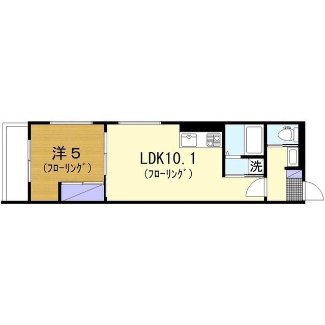 プレミアム泉の森(1LDK/1階)の間取り写真