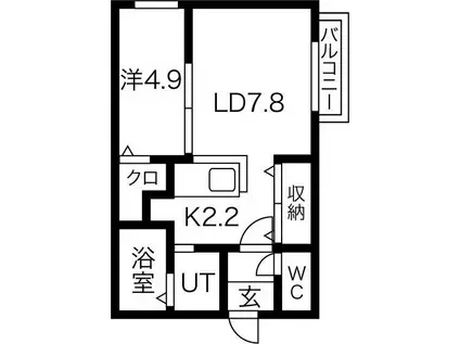 ANAX NORD5(1LDK/4階)の間取り写真