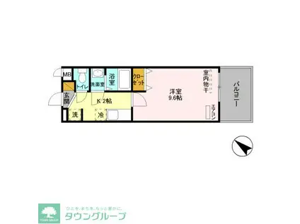 SAKURA BUILDING(1K/5階)の間取り写真