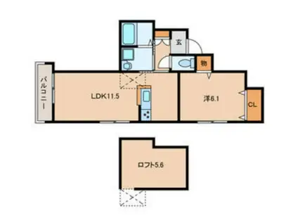 田柄4丁目計画(1LDK/2階)の間取り写真