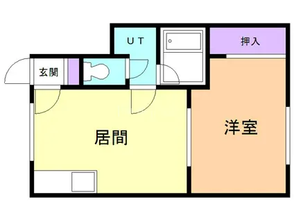 コーポ三晃(1LDK/1階)の間取り写真