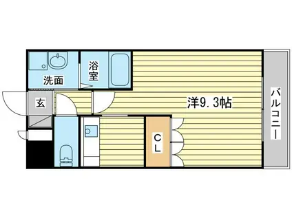 コン・テ・パルティロ(1K/1階)の間取り写真