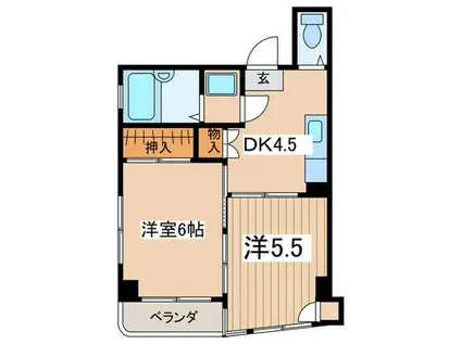 ソシア・ドエル(2DK/6階)の間取り写真