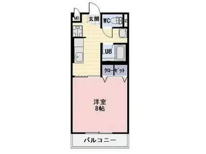 トワ・アモール(1K/2階)の間取り写真