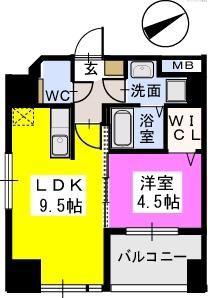 ベイシック薬院(1LDK/7階)の間取り写真