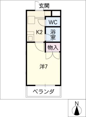 ベルコモンズ池見(1K/3階)の間取り写真