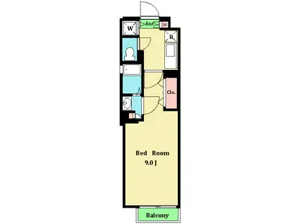 ルネサンスコート明大前(1K/3階)の間取り写真
