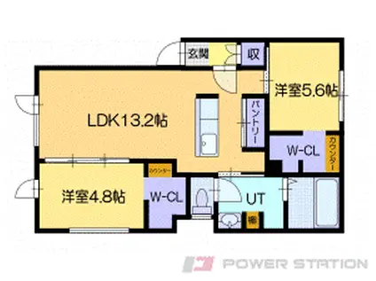 アレックスコレーガD(2LDK/2階)の間取り写真
