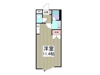 キュウブEX三俣(ワンルーム/4階)の間取り写真