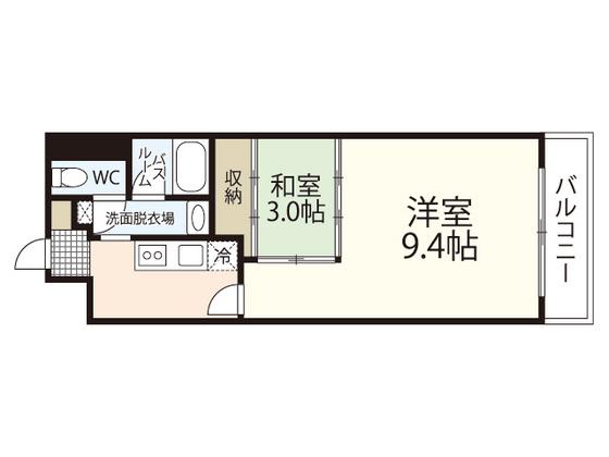 クレベール相原(1SK/1階)の間取り写真