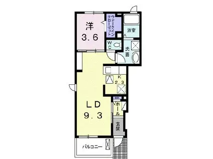 サンシャインII(1LDK/1階)の間取り写真