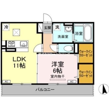 アル・ソーレ住吉(1LDK/1階)の間取り写真